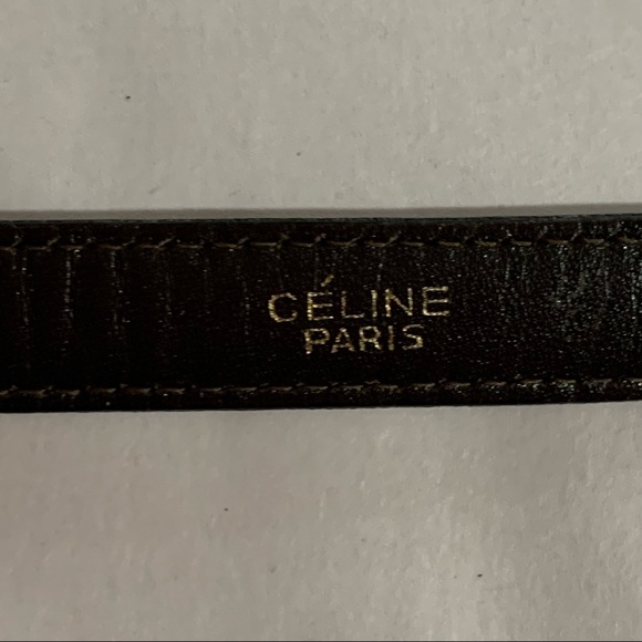 vintage CÉLINE brown calfskin leather BELT 22\
